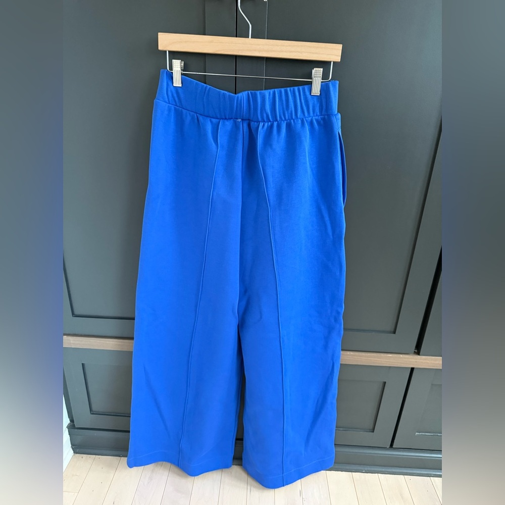 Adidas Royal Blue Loose High Rise Wide Leg with Unexpected White Stripes. M •NWT - Picture 10 of 11
